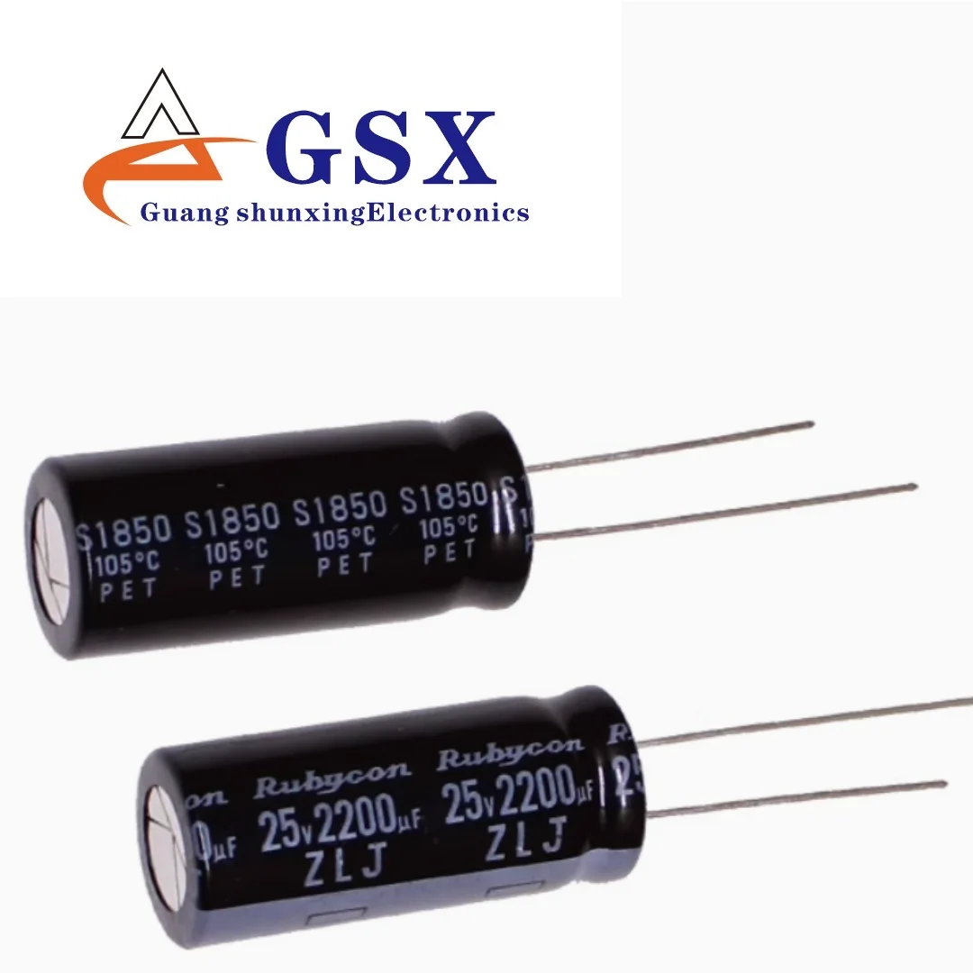

Brand new original direct insertion aluminum electrolytic capacitor 25v2200uf 12.5 * 30 ruby ZLJ high-frequency long life