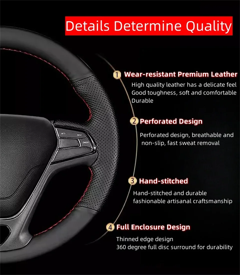 Angepasst DIY Auto Lenkrad Abdeckung Wildleder Für Ford Fiesta 2008-2016 2017 Ecosport 2014-2015 2016 2017 auto Zubehör – Detail 1