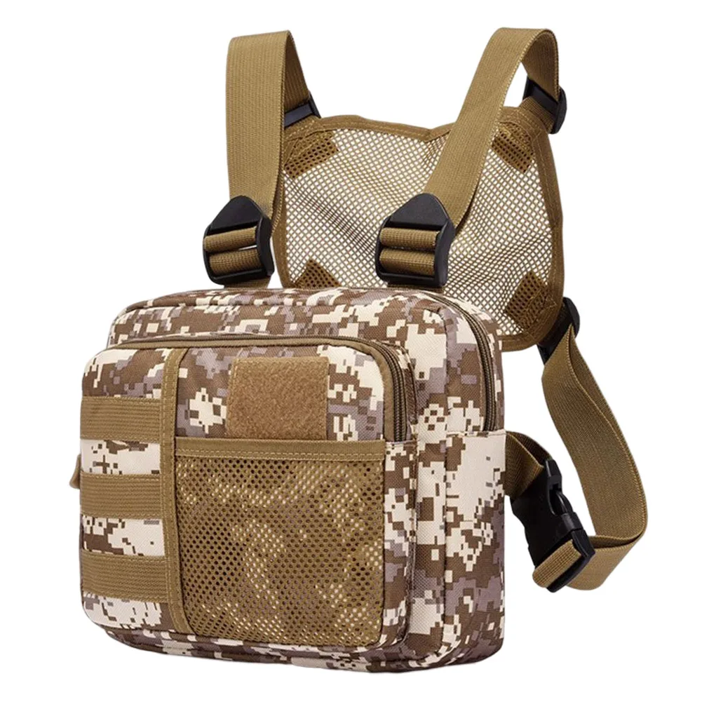 Functionality Chest Bag Streetwear Punck Chest Bag Portable Oxford Multifunctional Multi-pockets Waterproof for Running Travel