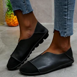 2022 nowych kobiet mieszkania buty skórzane damskie buty Slip On pojedyncze buty damskie lekkie mokasyny damskie Zapatillas Mujer Plus Size