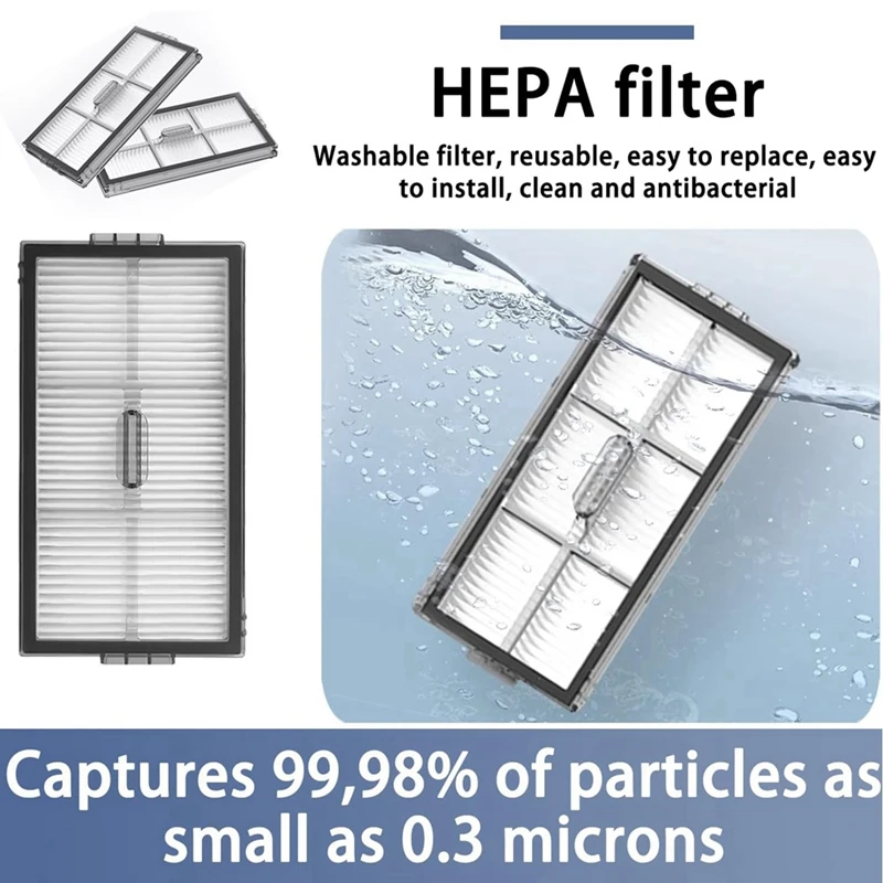 A26T-22PCS 真空ブラシフィルターダストバッグとモップ布キット Roborock Saros 10R/G20S 超掃除機交換部品