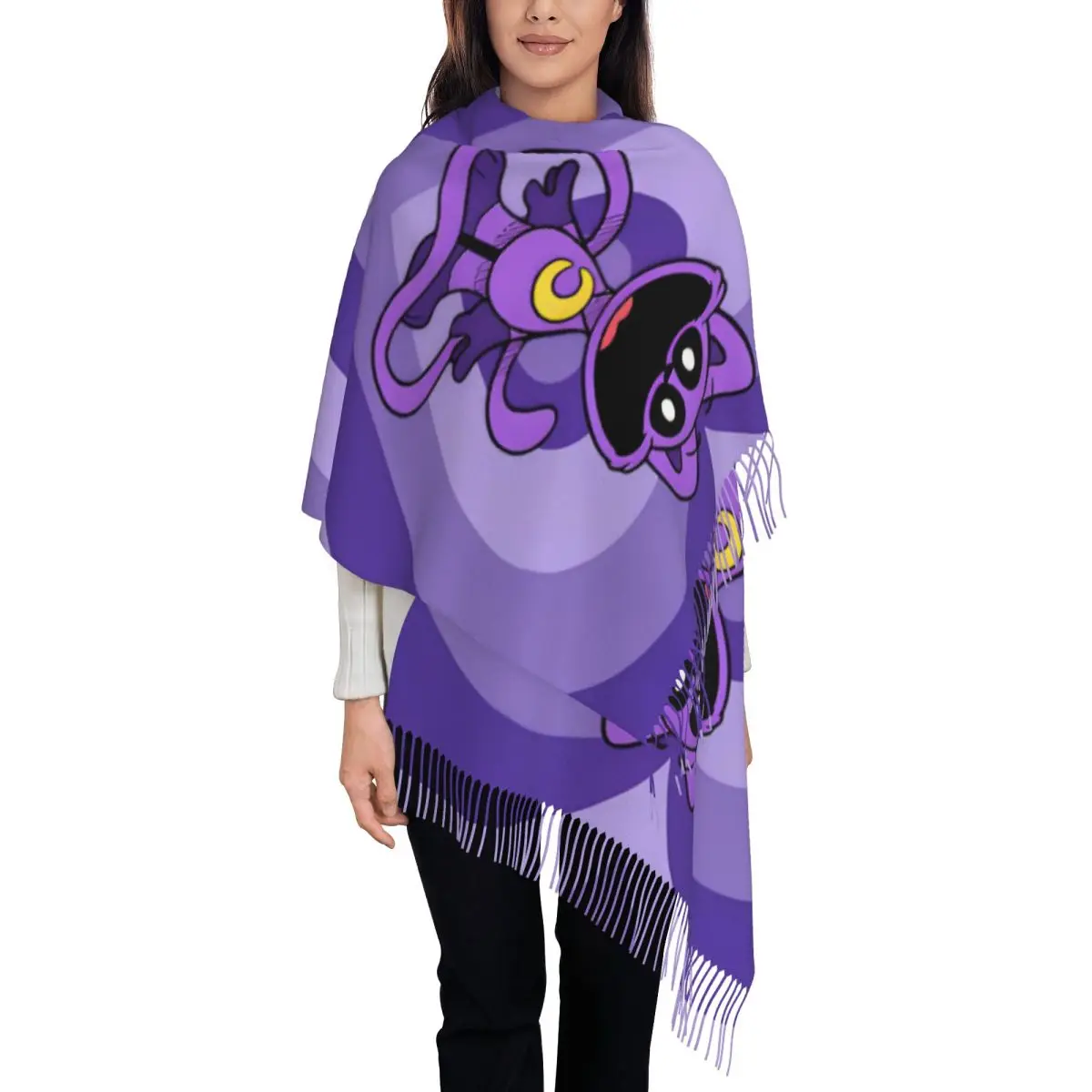 

Шарф с изображением улыбающихся животных по индивидуальному заказу, женские и мужские зимне-осенние теплые шарфы, шали, накидки