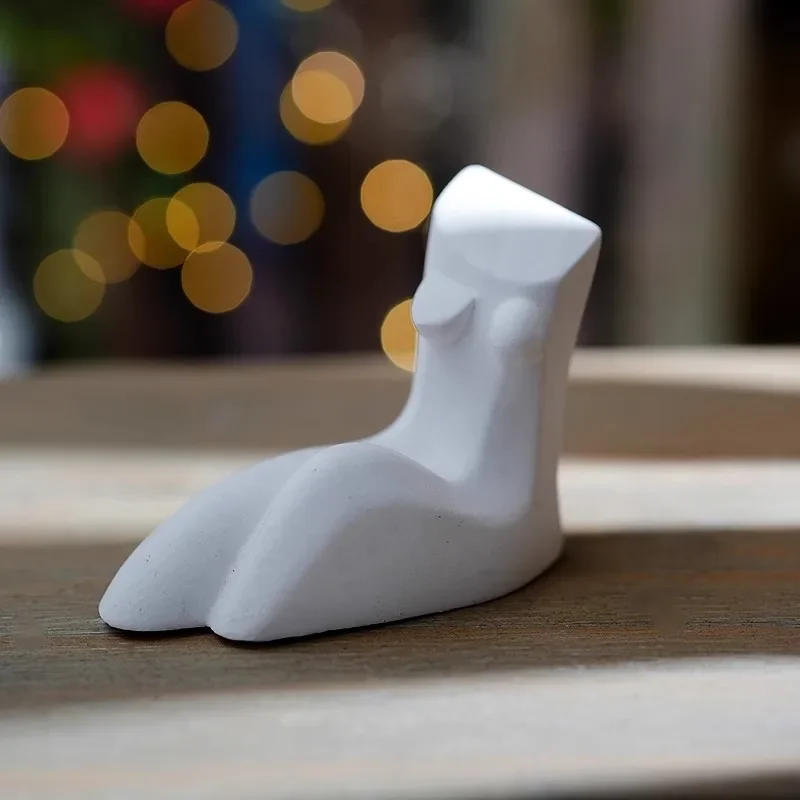 Nordic Abstract Human Figure Candle Silicone Mold for DIY Aromatherapy Home Decoration Plaster Cement Mould New