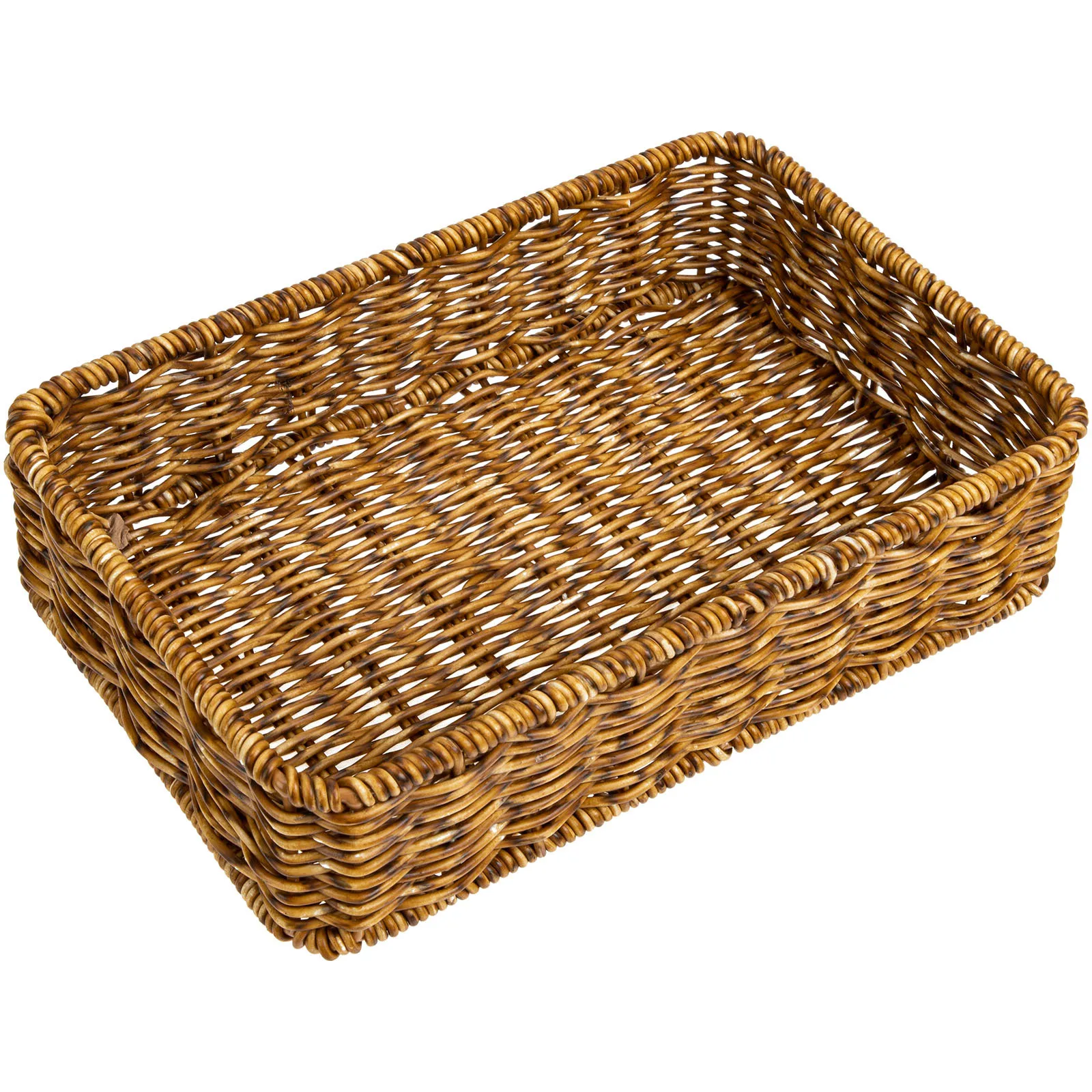 

Multi-Function Plastic Basket Kitchen Storage Organizer Cutlery Basket Woven Design Home Supply Condiment Jar Holder