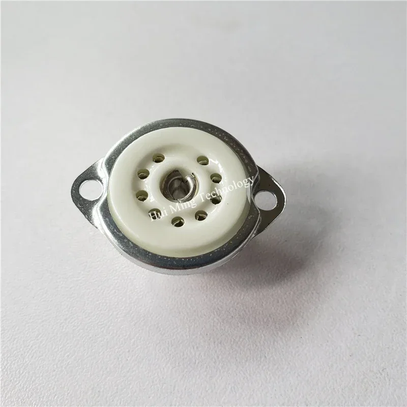 10szt Ceramiczne gniazdo rurowe 9-pinowe GZC9-F Uchwyt rurowy rusztowania Srebrne nóżki do HIFI 12AX7 12AU7 12AY7 6J8 ECC83 ECC82 6n2 6P1