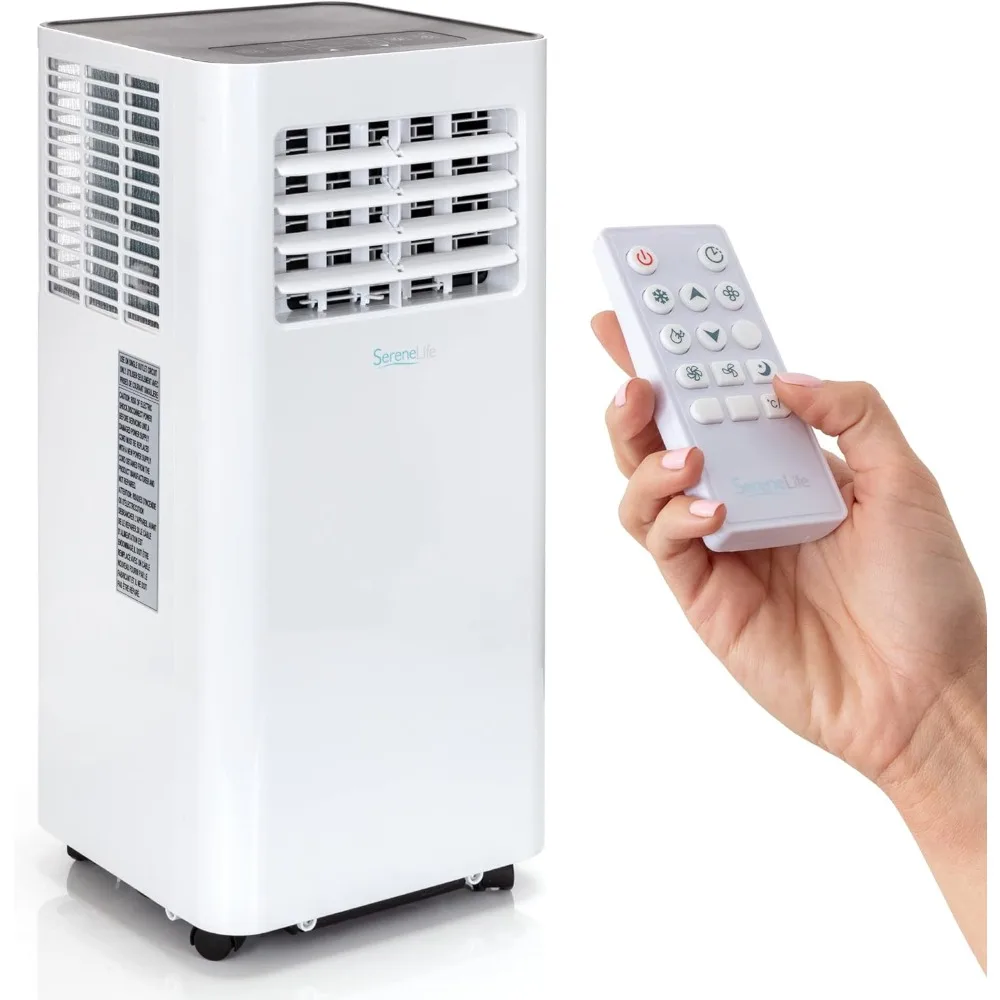 Ar Condicionado Portátil com Desumidificador e Modos de Ventilador Embutidos, Unidade de Refrigeração AC Compacta, WiFi e Mangueira de Drenagem, 8.000 BTU