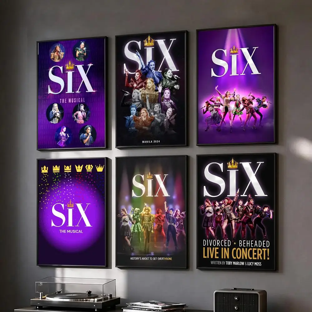 musical Six Poster Poster HD Printing Vintage Luxe Home Decor Wall Art for the Living Rooms Entryways Gift