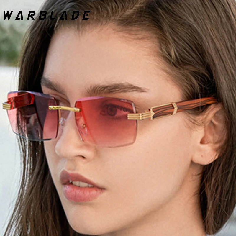 

Vintage Trendy Frameless Square Women Men Sunglasses Luxury Brand Sunglass Outdoor Summer Traveling Eyeglasses Ladies UV400 Очки