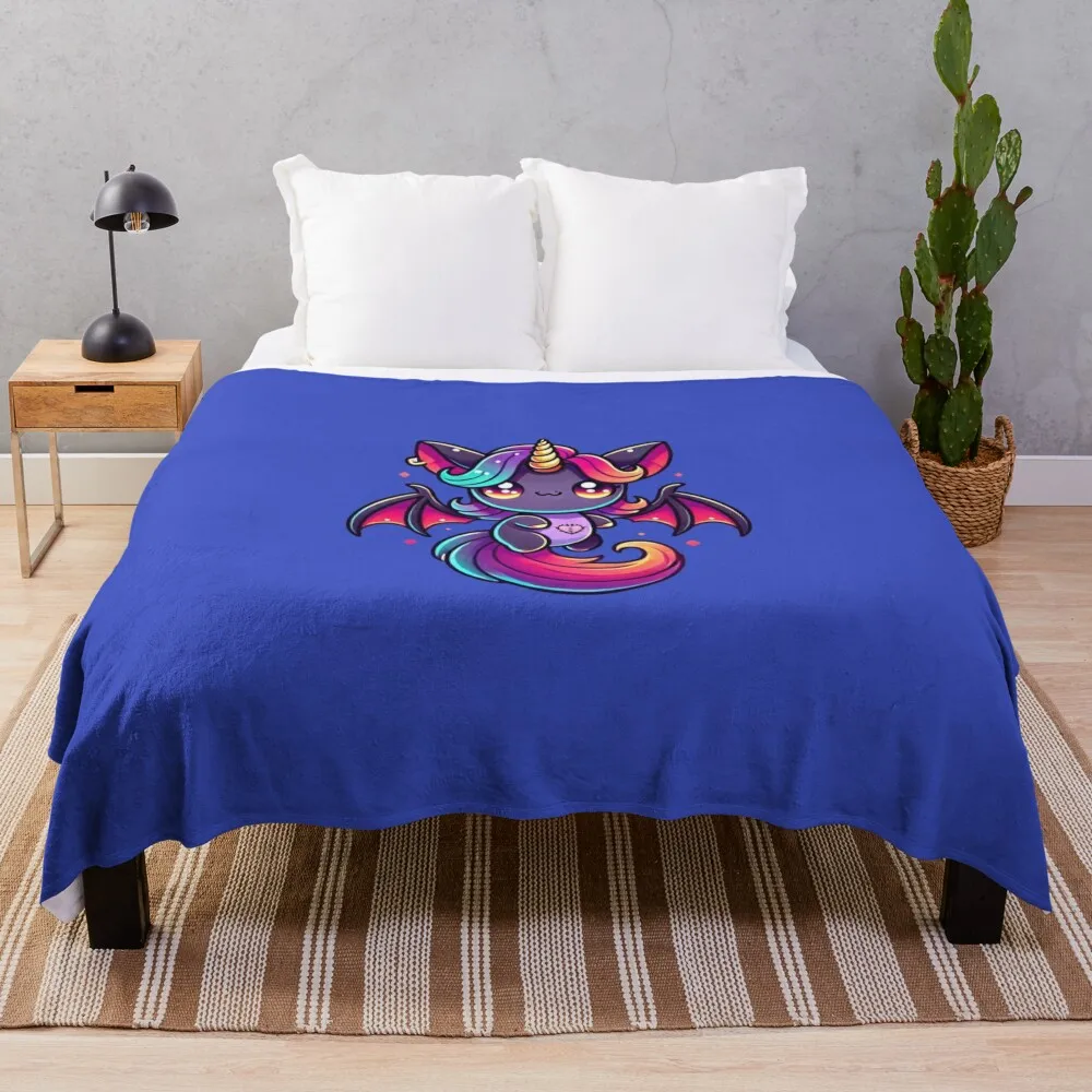 Enchanting Harmony - The Whimsical Dragon Unicorn Throw Blanket Luxury Thicken Kid'S Single Blankets