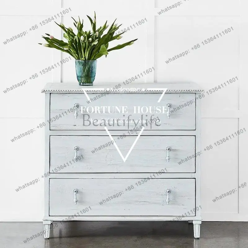 PG American country solid wood French antique old locker bedroom storage cabinet living room designer