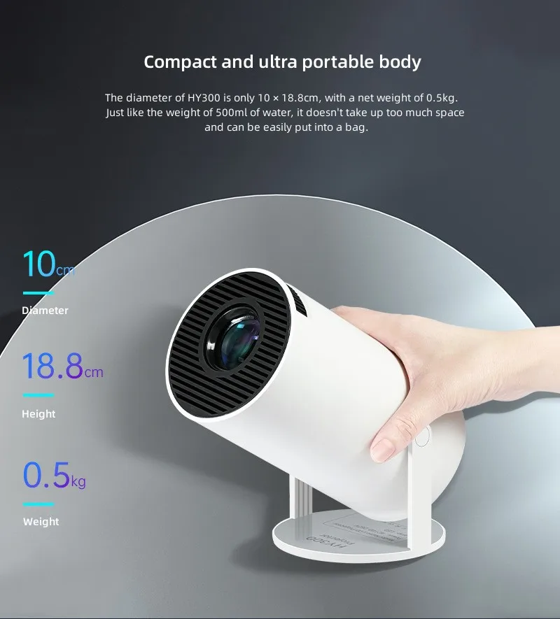 2024 HY300 Pro مصدر إدخال جهاز العرض 4K Android 11 6 BT5.0 جهاز عرض محمول للمسرح المنزلي #6