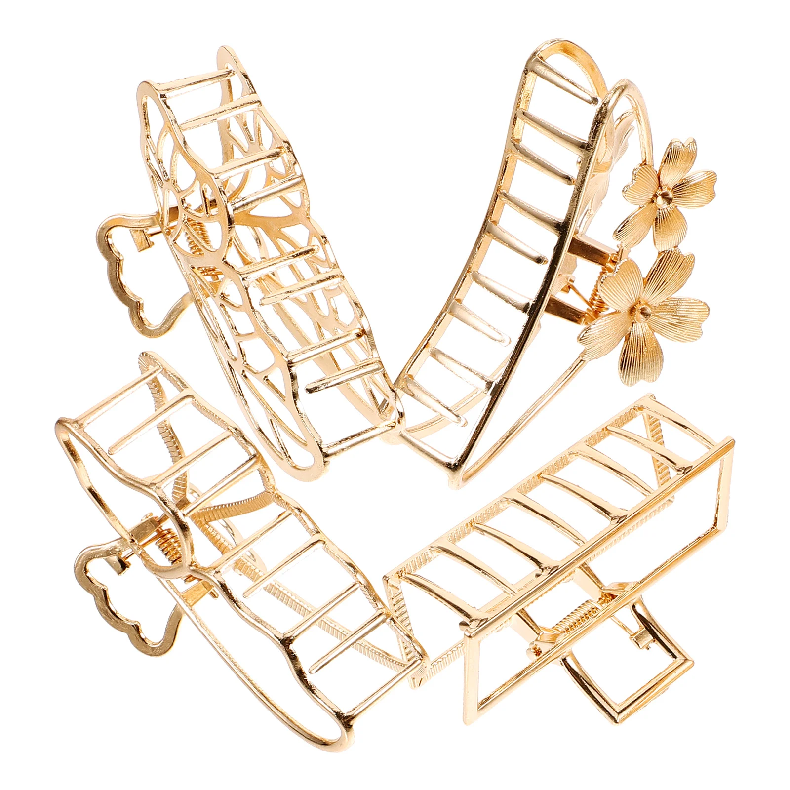 

4Pcs Stylish Metal Hairpins Elegant Alloy Hair Clips for Women Girls Daily Wear Accessory Hair Claw Clips Metal Hairpin