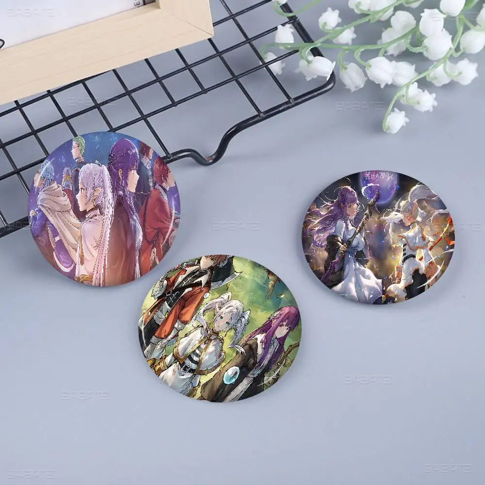 حار اليابان أنيمي كاريكاتير Frieren لينة زر دبوس مشرق مطبوعة أيقونة هدية للأصدقاء شارة طوق بروش التلبيب دبوس معدني #5