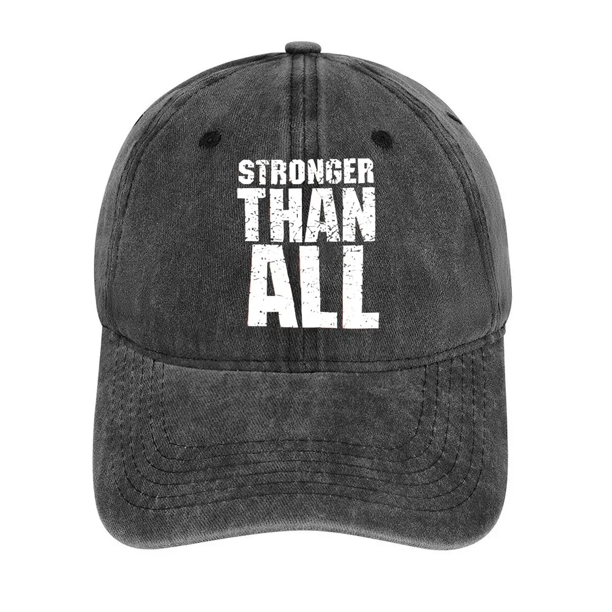

Stronger Than All Bold - текст - графика для мотивации - или тематический - идентификационный дизайн Washed Baseball Cap