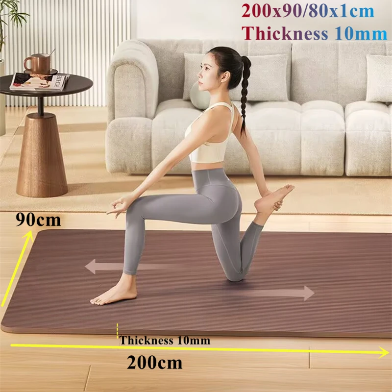 

200*90 см коврик для йоги 10 мм утолщенный нескользящий коврик для спортзала Fitnes плотность отскок коврик для йоги водостойкий высокий домашний пилатес гимнастический тренажерный зал