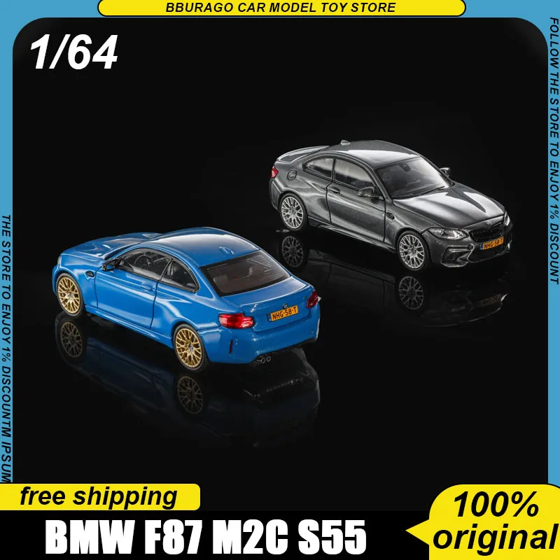 Mortal 1:64 BMW F87 M2C S55 Turbo Engine, Modelo Fundido a Presión, Coupé de Alto Rendimiento con Especificaciones Oficiales de Carretera, Coleccionable, Adorno de Exhibición, Juguete para Niños