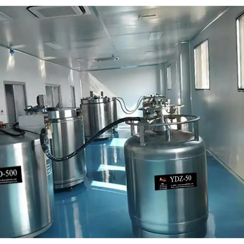 Stainless Steel Tank Liquid Nitrogen Self Pressure Tank 30/50/100/200/300/400/500 Liter Container for cow sperm bovine semen