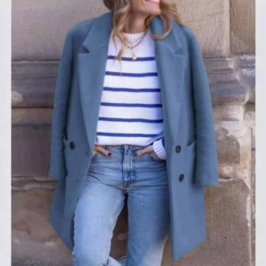 Autumn And Winter Medium And Long Large Size Woolen Coat