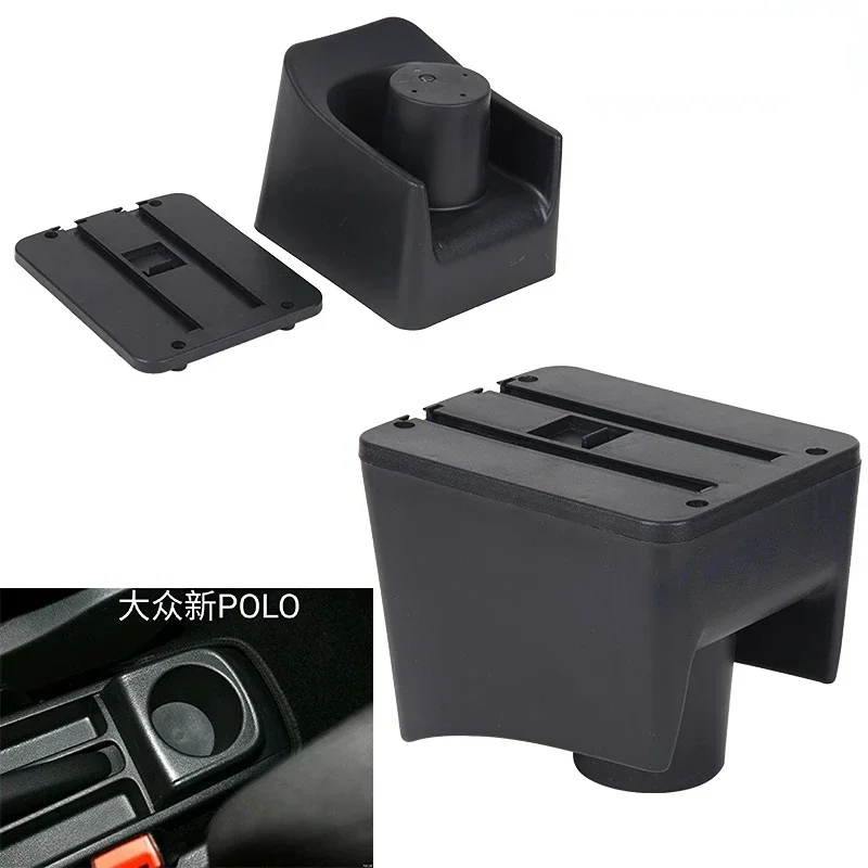 NEW For Volkswagen POLO Armrest new For VW POLO Mk5 6R Vento Car Armrest box Interior Parts Storage Box Car Accessories USB