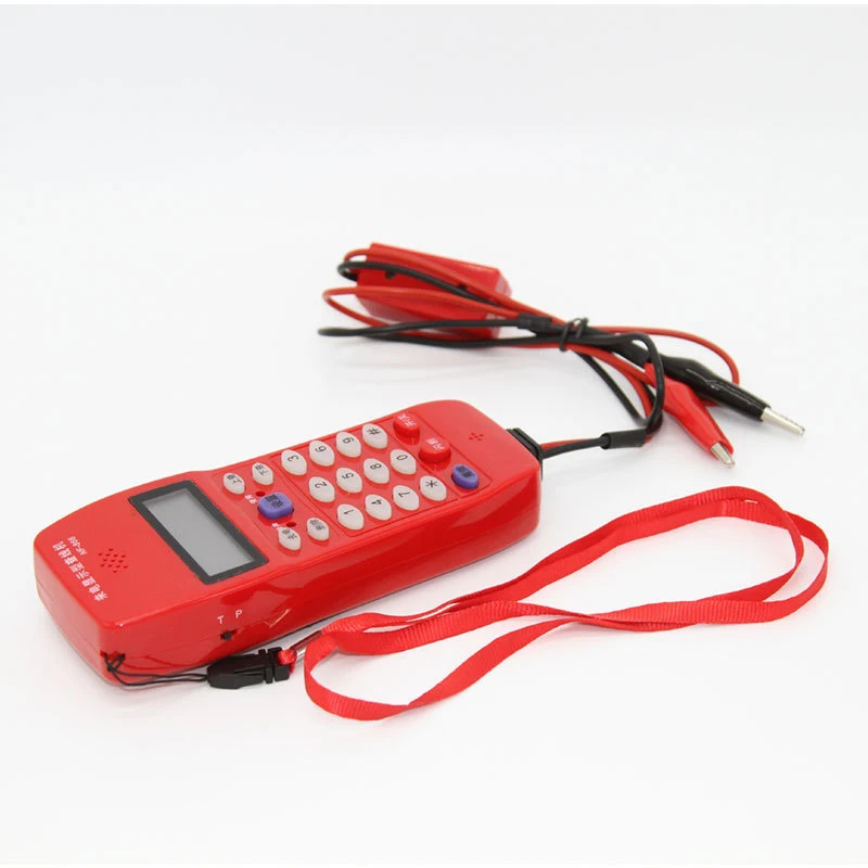 Telephone Phone Line Network Cable Tester Butt Test Tester Tool Telephone Line Dedicated Check with Lanyard, Alligator Clip