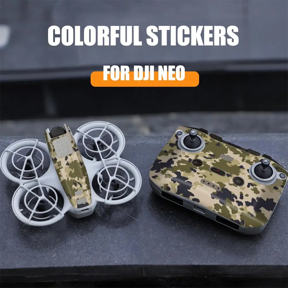 Camouflage Stickers for DJI NEO Skin Sticker Drone Accessories Invisible DIY Decal for DJI Neo Drone and RC 2 Controller