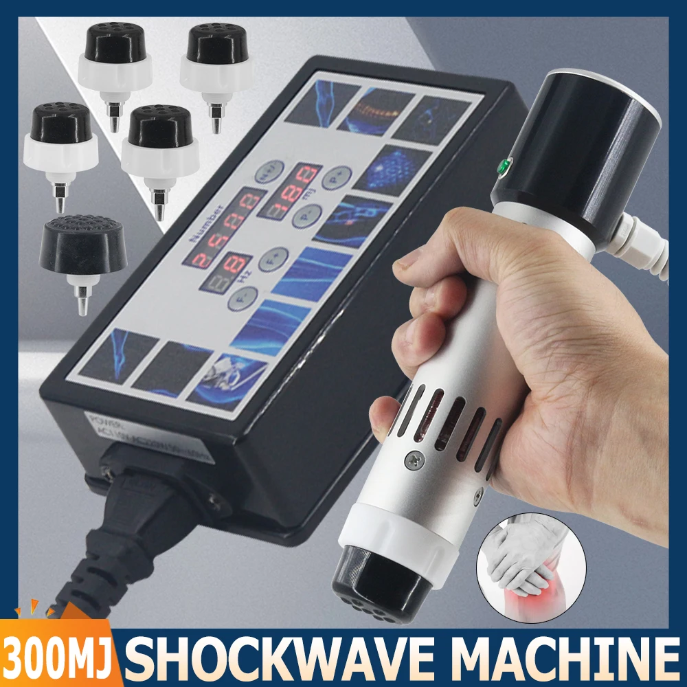 Professional Shock Wave Therapy Machine For Erectile Dysfunction ED Treatment Relief Tennis Elbow Pain Shockwave Massager 300MJ