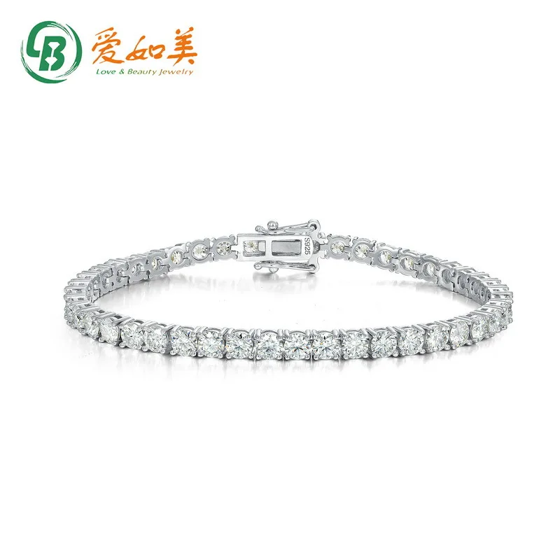

Mozambique Diamond Bracelet Women's 18K Gold PT950 Platinum Silver Plated 7-Layer Gold Tennis Ball Chain Full Diamond