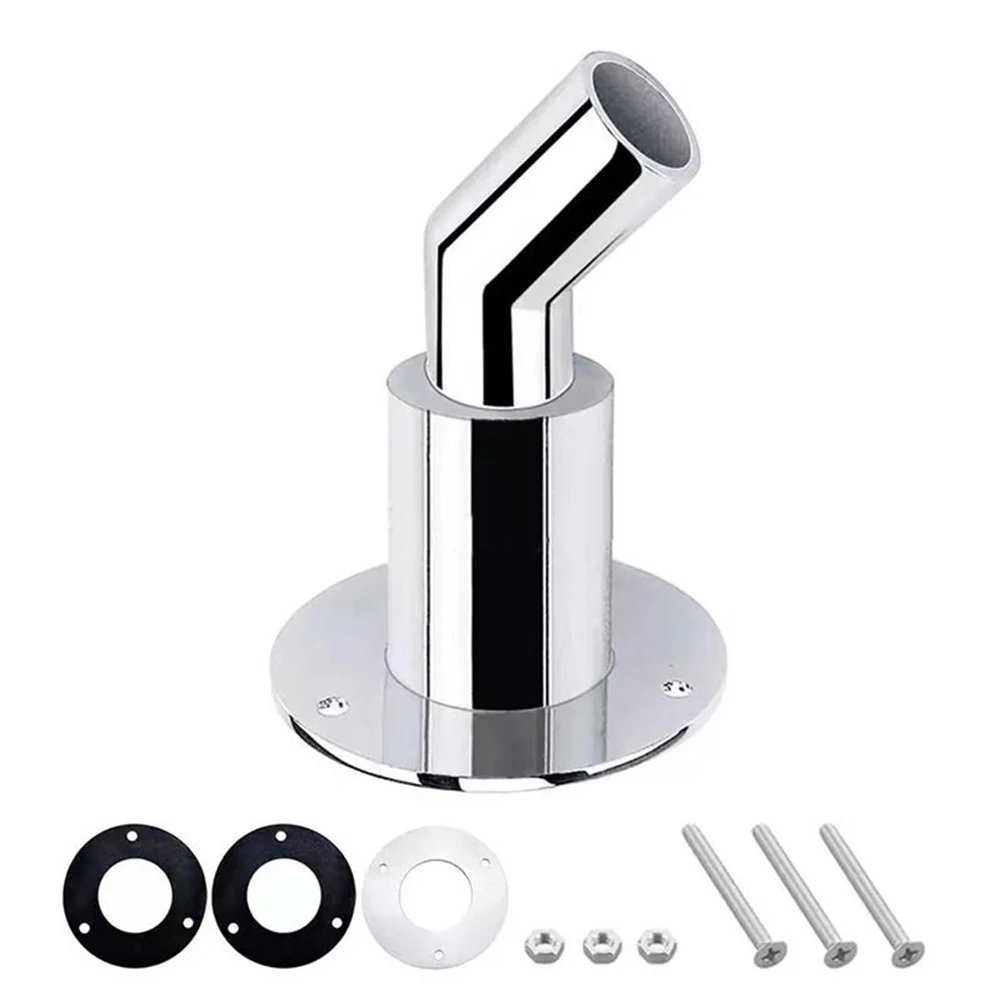 Marine Grade 316 Stainless Steel Through Hull for exhaust Socket with Bolts and Nuts for Diesel Heater and Generator Venting