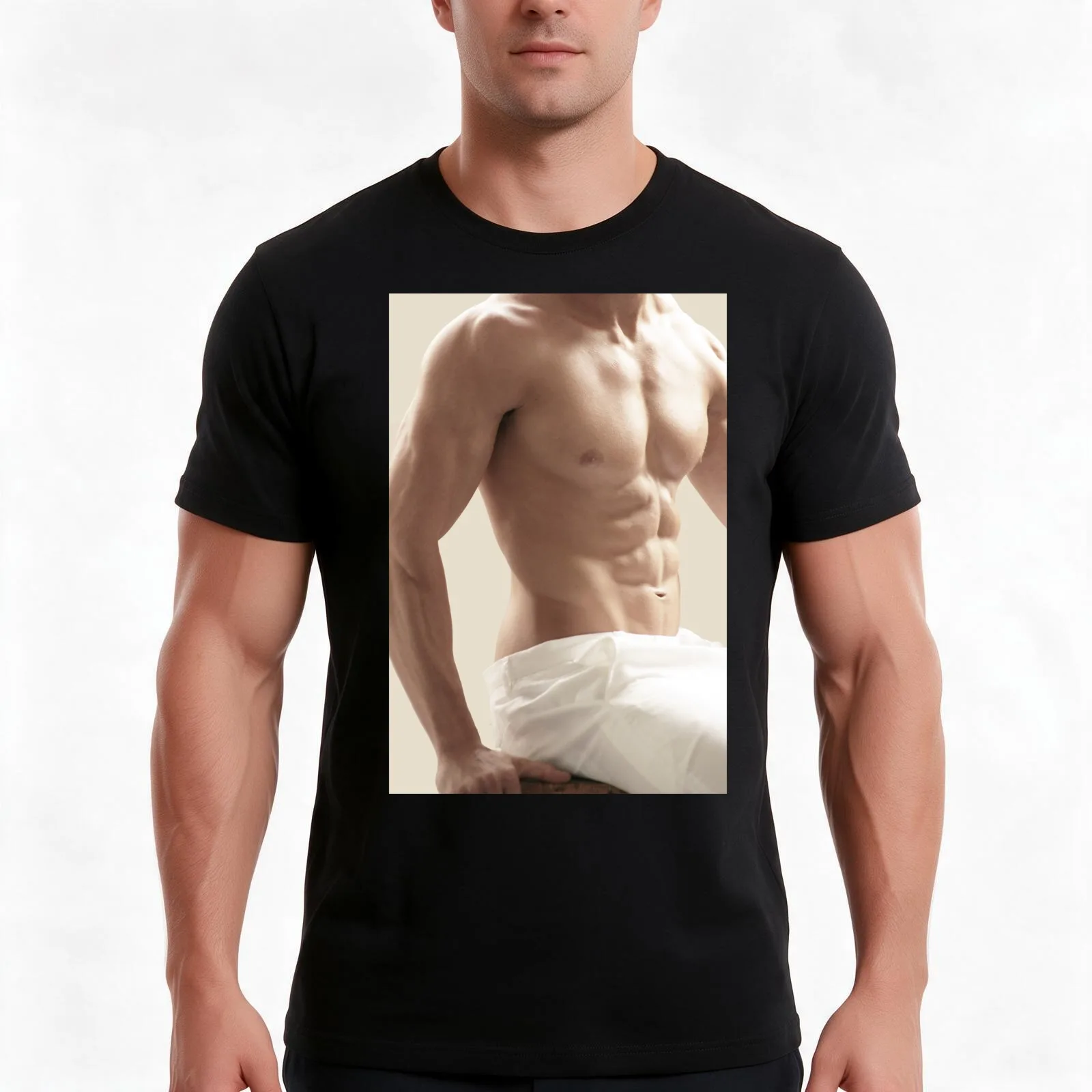 Vision in white III T-Shirt, Summer Casual Cotton Tee, Oversized Streetwear Tops, Vintage Graphic Print, Loose Fit Short Sleeve