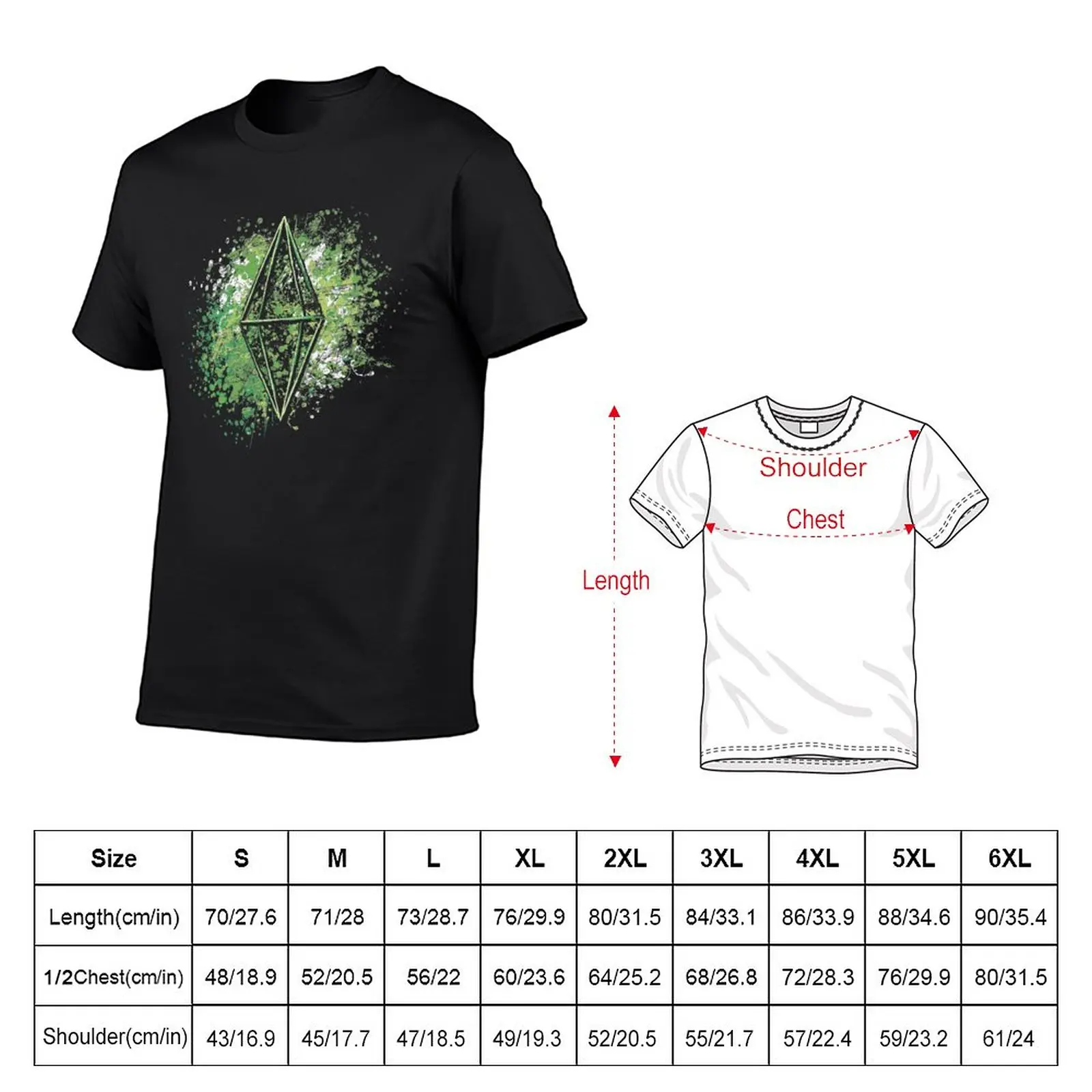 New Sims Splatter 2 T-Shirt korean fashion vintage clothes mens graphic t-shirts anime