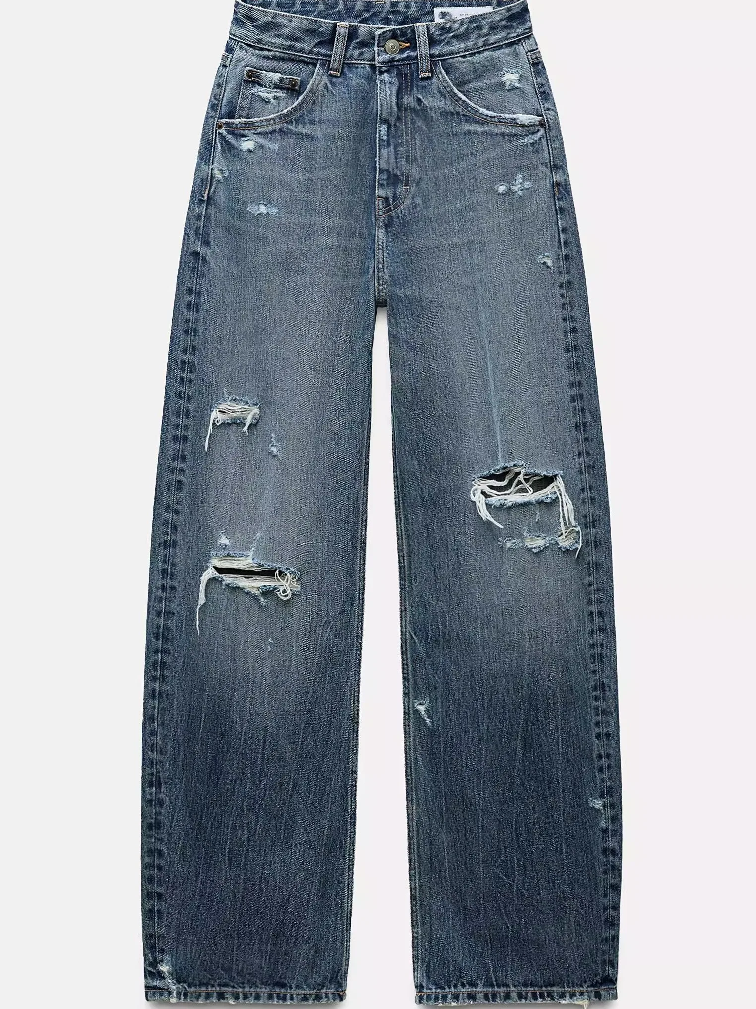 

Spring Summer New Arrival Women's Loose High Waist Denim Jeans Arc ape Decoration Street Sle Wide Leg Pants Casual Wear