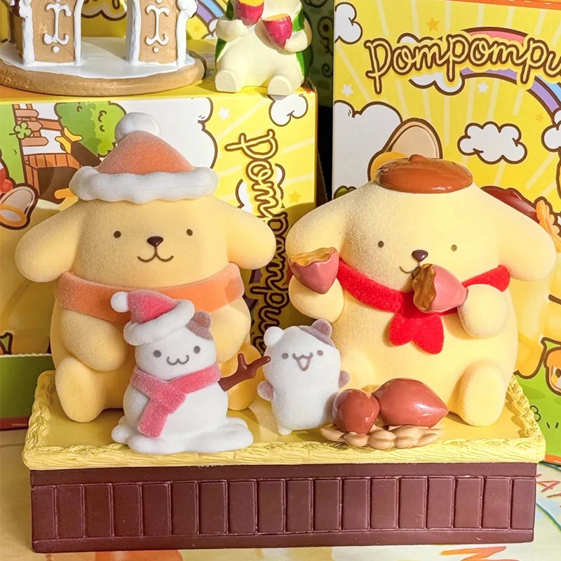 

Miniso PomPomPurin The Four Seasons Series Blind Box Mini Cute Anime Action Figure Mini Pom Pom Purin Collection Models Toys