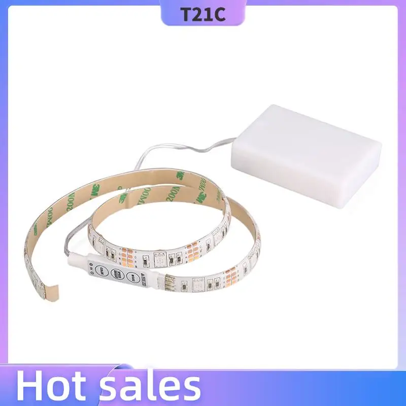

T21C RGB Flexible LED Light Strip Waterproof IP65 15Leds DC5V With Controller Battery-Powered, LED Tape, Light Strips For TV Cab