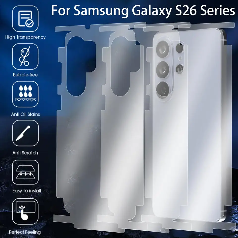 Para Samsung Galaxy S26 Ultra Plus S26U HD Marco Lateral Trasero Película Protectora de Cobertura Completa para S26Ultra Borde Mate Película de Hidrogel 2