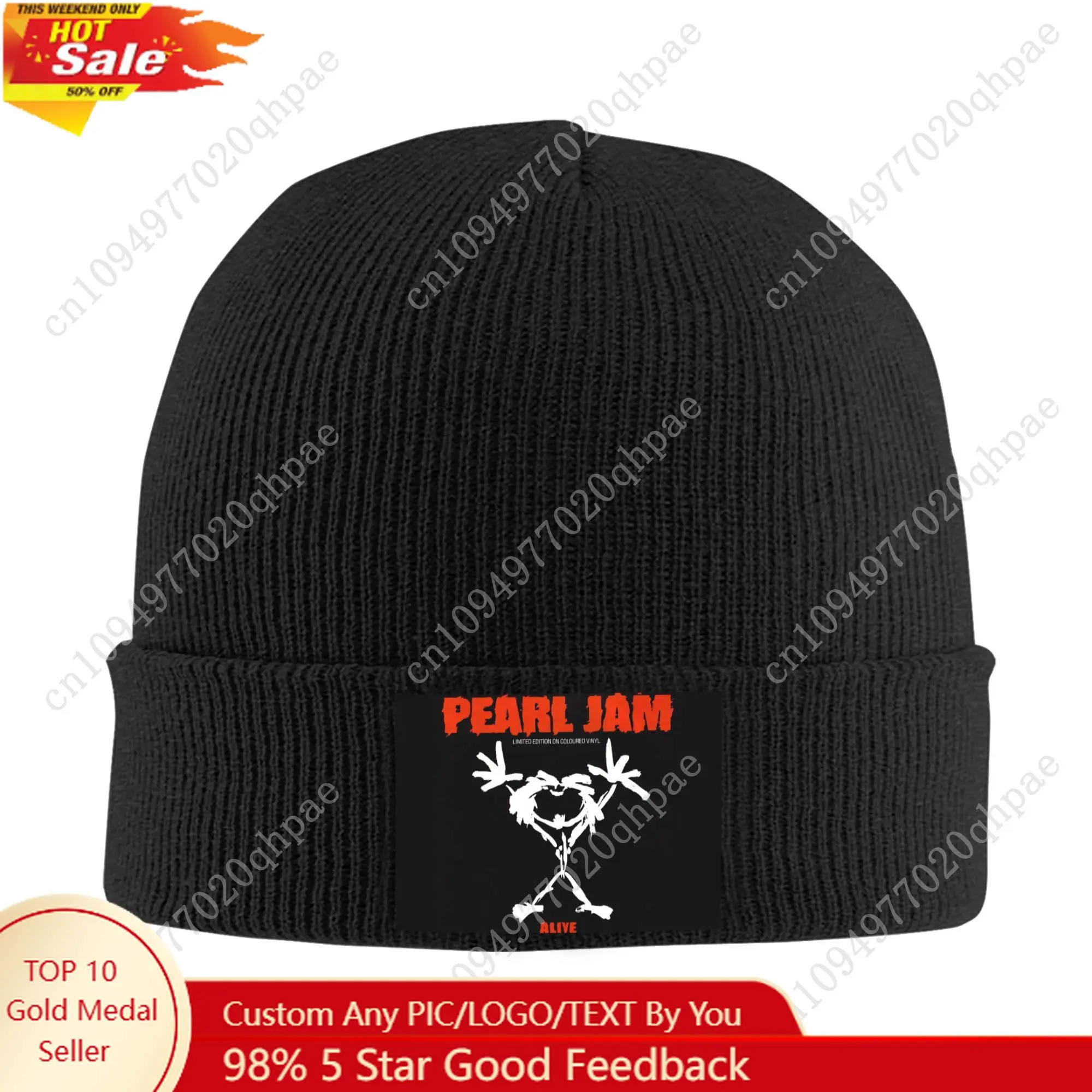 

Alive Pearls Jam (1) Knitted Hats Winter Warm Beanies Cap Unisex Knit Bonnet Caps Fashion