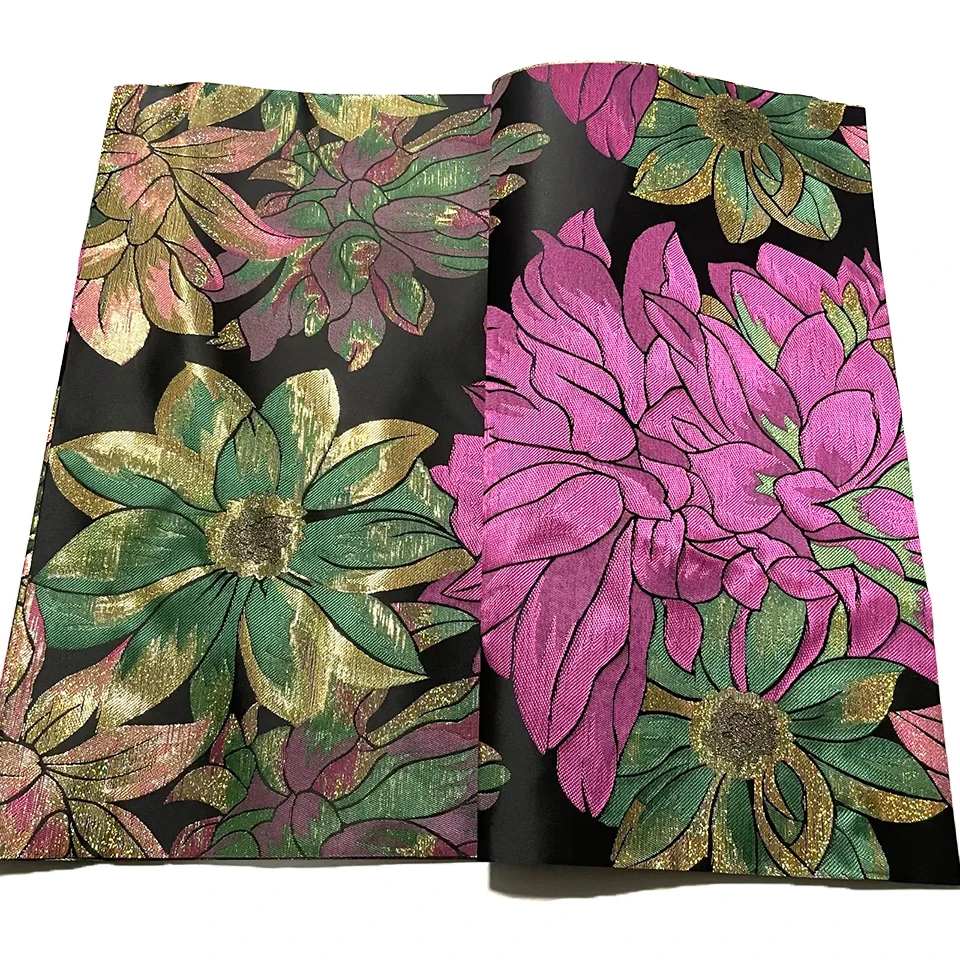 

Premium 2.5 Yards SEGO Headtie Set 2Pcs - Green Flower Design African Gele & Head Wrap for Nigerian Wedding, Aso Ebi TXH-18-23