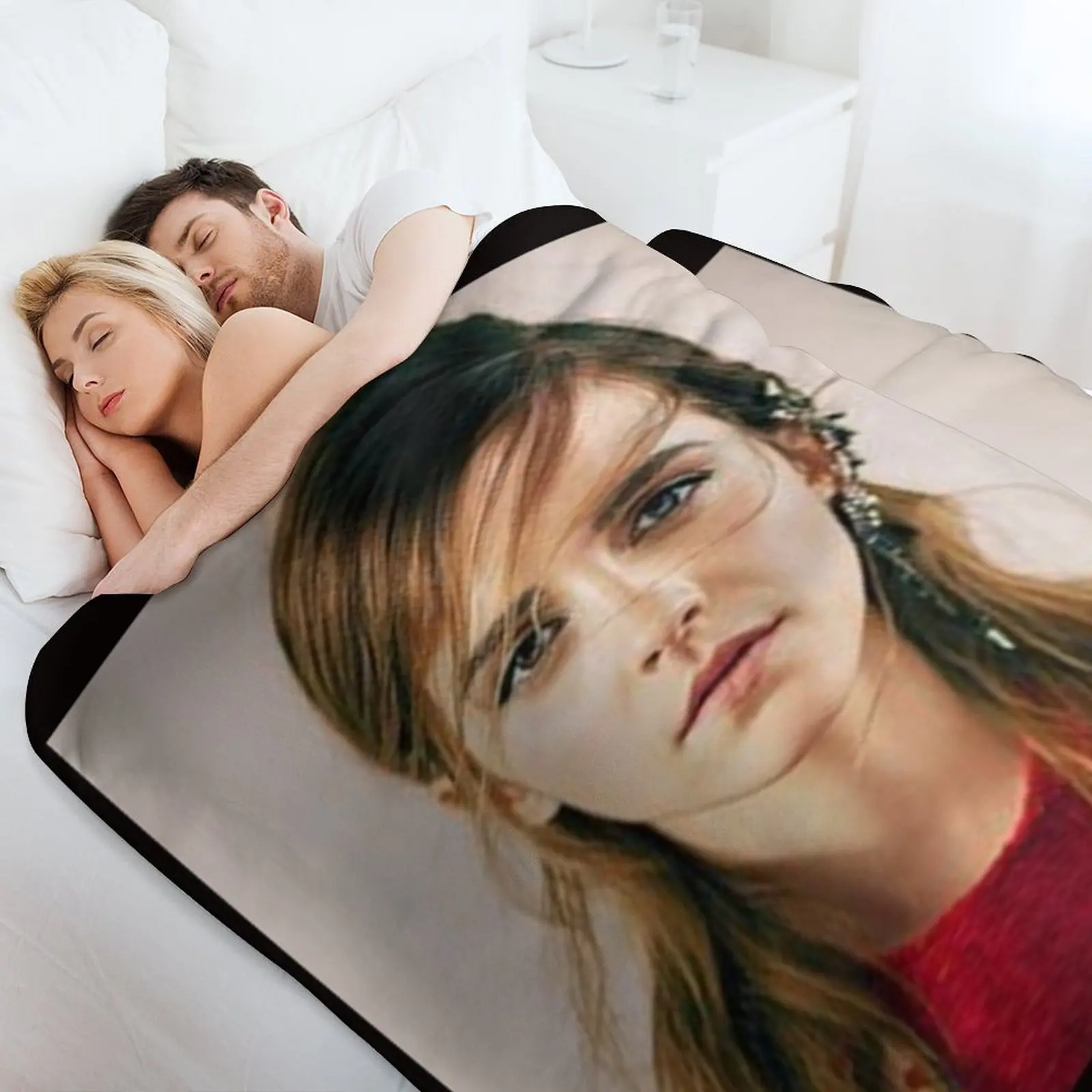 الألبوم - بطانية رمي إيما واتسون، أفكار هدايا عيد الحب، بطانية مزخرفة لحاف الأريكة #4