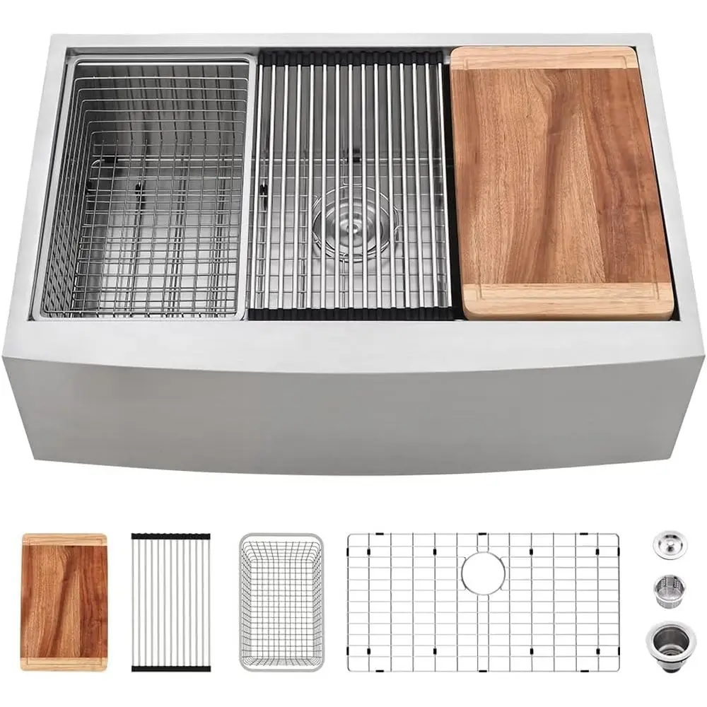 

33 Inch StainlSteel armhouse Sink-33x22 Apron ront arm Sink StainlSteel armhouse Kitchen Sinks Workstation 16 Gauge Single Bowl