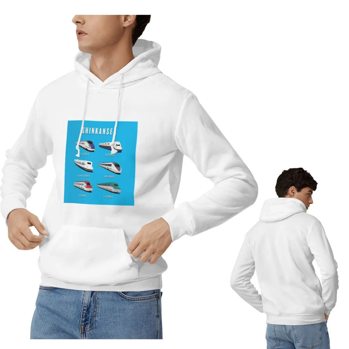 

Японские толстовки с капюшоном Shinkansen Bullet Trains, мужские и женские повседневные пуловеры, толстовка в стиле Харадзюку с длинными рукавами и капюшоном, осень-зима