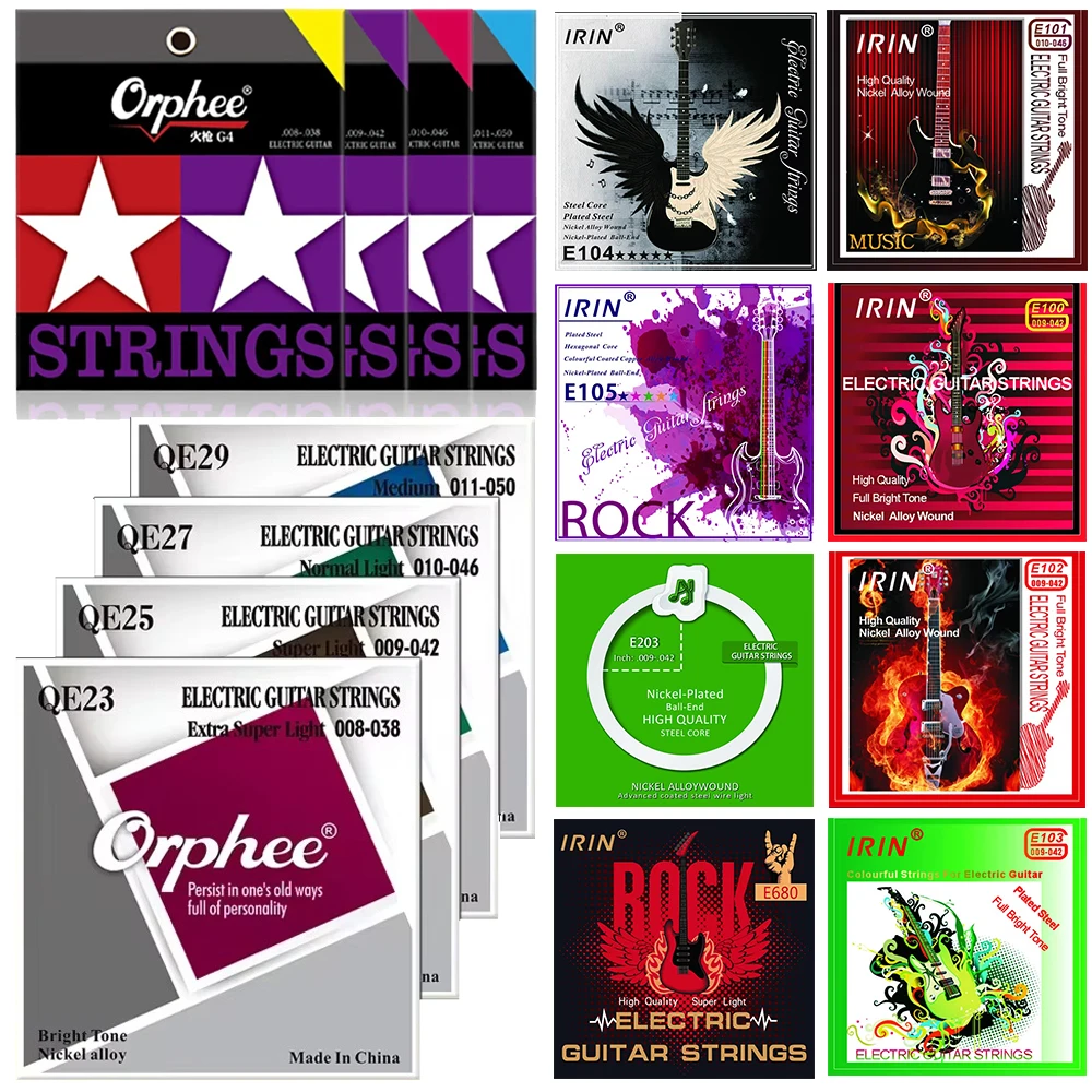 일렉트릭 기타 스트링 세트, 니켈 합금 실버, 고급 코팅 철사 라이트 스트링, 일렉트릭 기타 부품, 6 개