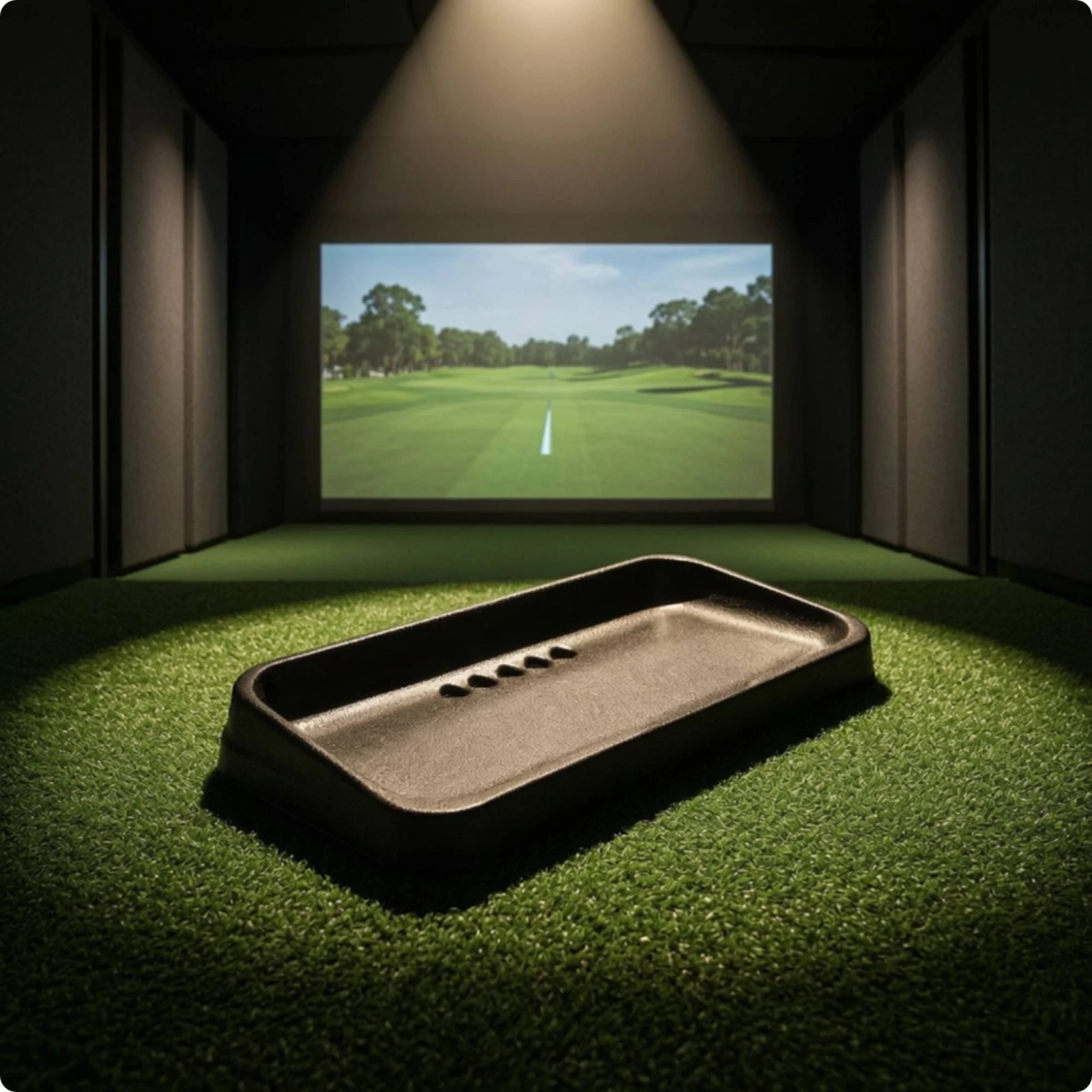 Golf Ball Practice Tray Indoor Outdoor Golf Ball Tray with Base Openings Large Capacity Reinforced Edges for Home Golfers