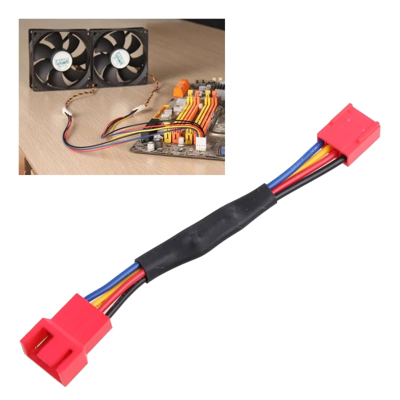 Computer 4Pin CPU Cooler Fan PWM Deceleration Power Cable Temperature Control