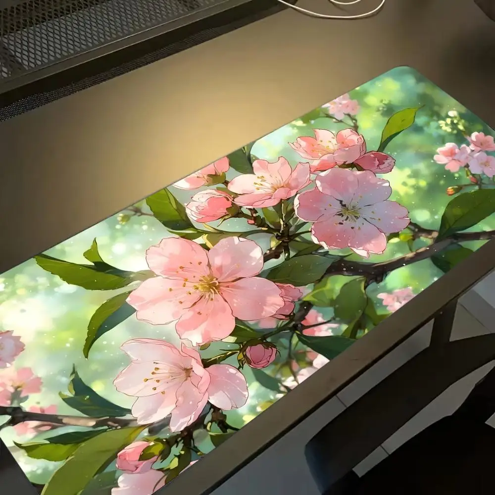 Cherry Blossom Mouse Pads Pc Accessories Gaming Mats Computer Desk Decorating Mouse Mat Office Decor Mousepads Desk Gadgets