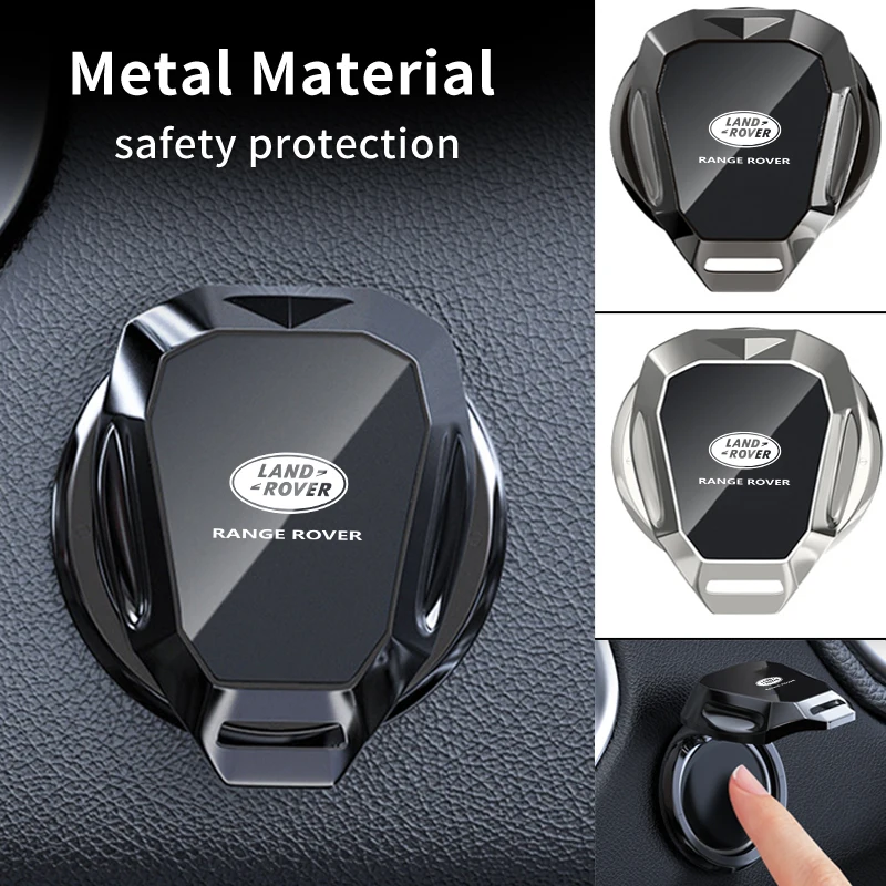 Cubierta de botón de arranque de un toque para coche, accesorios de metal para Land Rover Range Rover Evoque Velar Defender Discovery