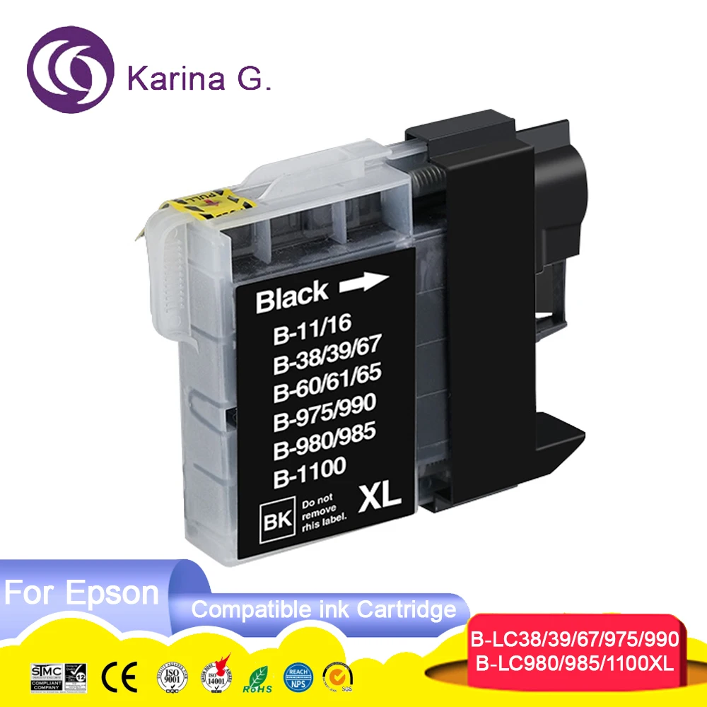 Compatible for Brother LC11 LC16 LC38 LC39 LC60 LC61 LC65 LC67 LC975 LC980 LC985 LC990 LC1100 for Brother DCP-185C/195C/197C