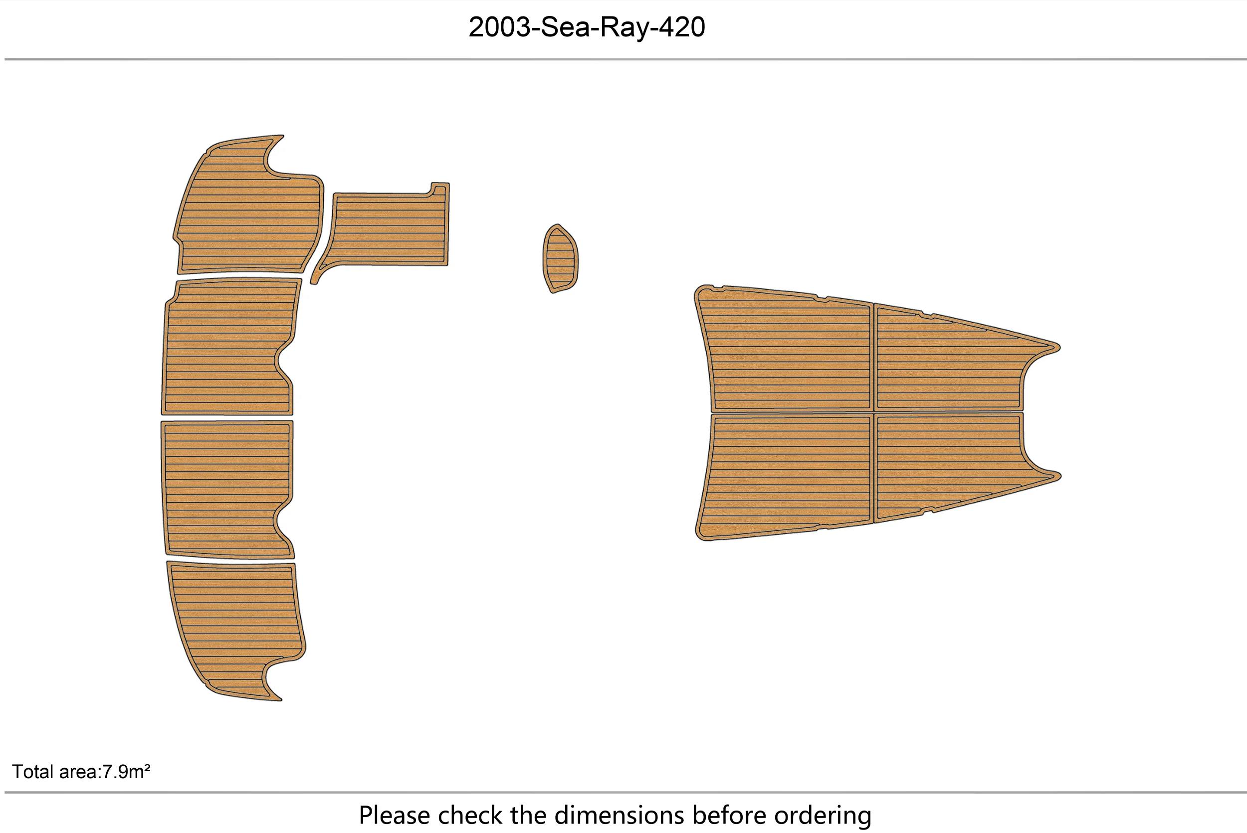 2003 Sea Ray 420  Cockpit &swimming platform 1/4