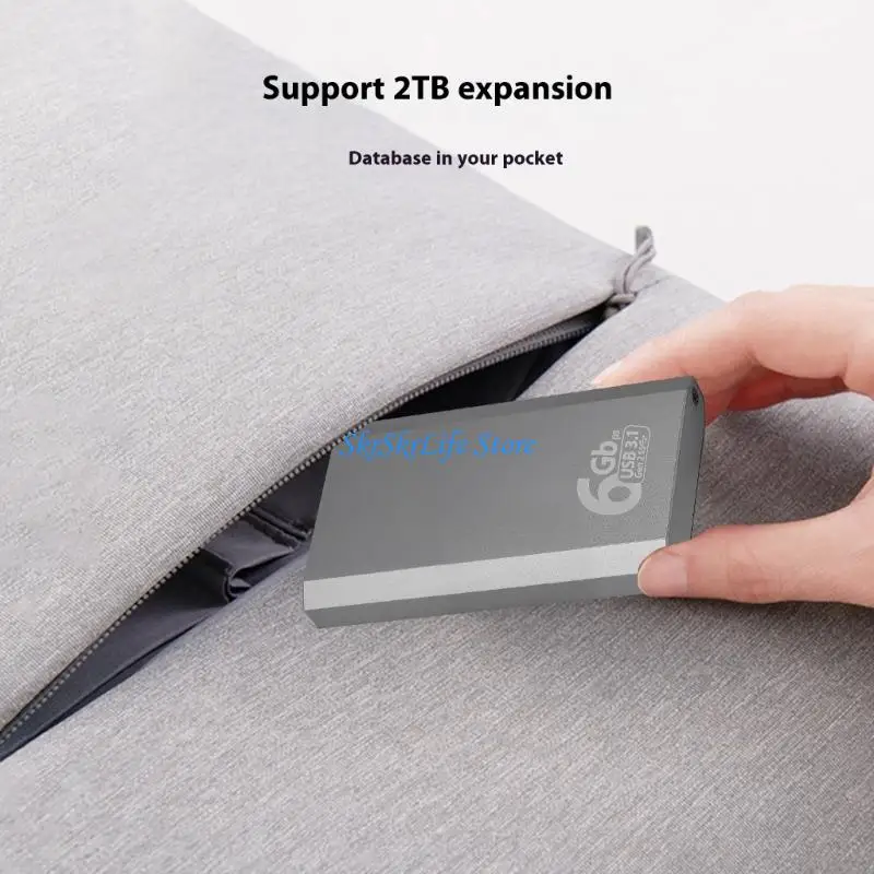 E65E Hard Drives Case USB3.1 Gen 2 to mSATA Adapter Hard Drives Enclosur External Hard Disk Case Box Enclosure Case
