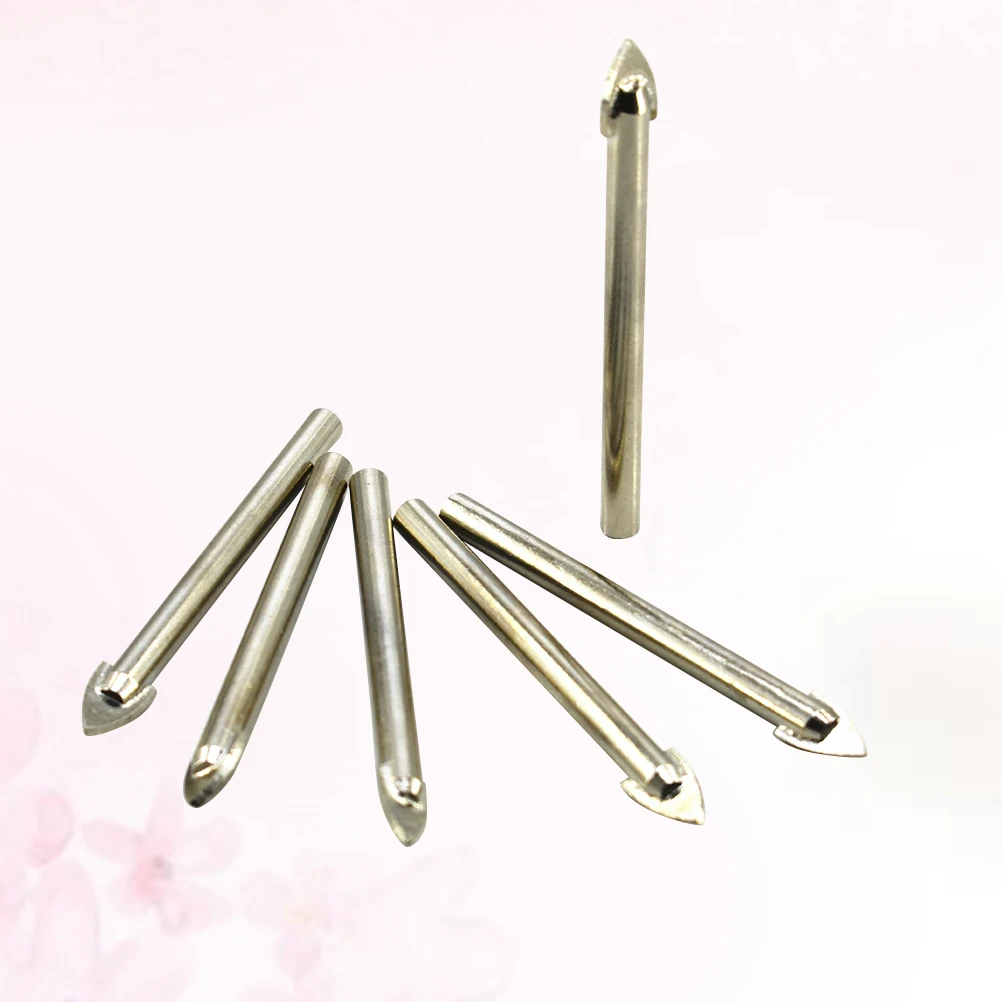 

6pcs Tile Drill Bits Set Round H Triangle Head Carbide Tip Glass Ceramic Plastic Tile Cement Drilling Tool Saw