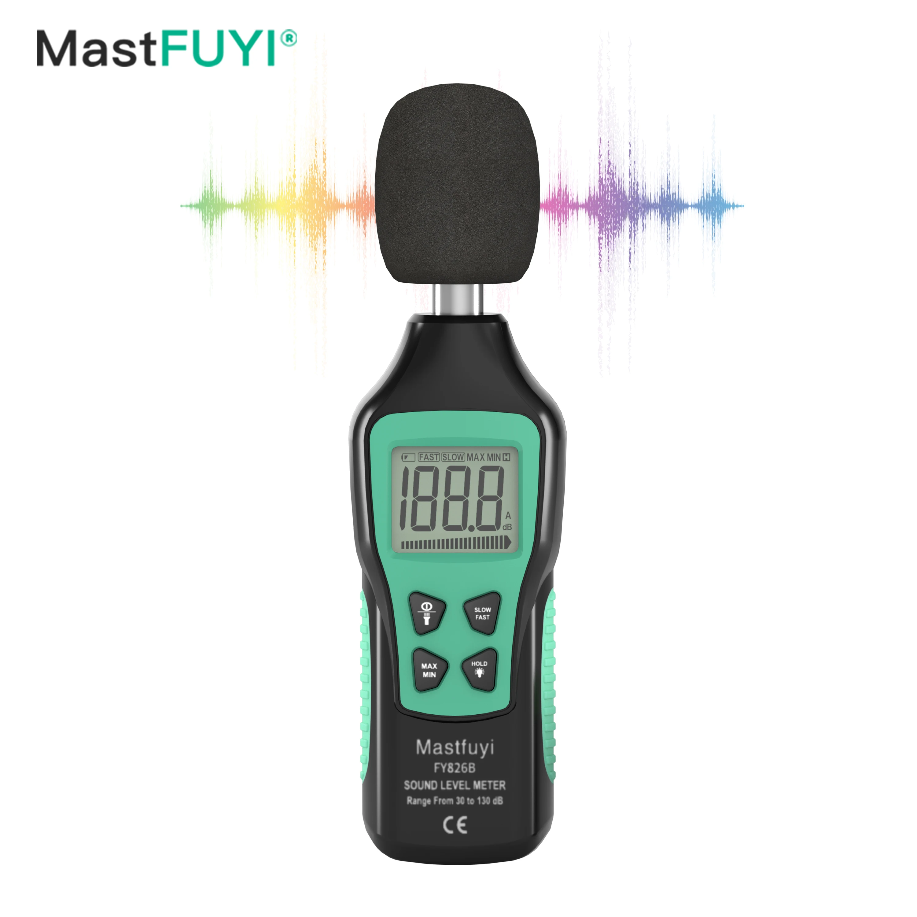 MASTFUYI FY826B Professional Digital Sound Level Meter Audio Level Meter Portable Noise Meter High Precision Decibel Meter