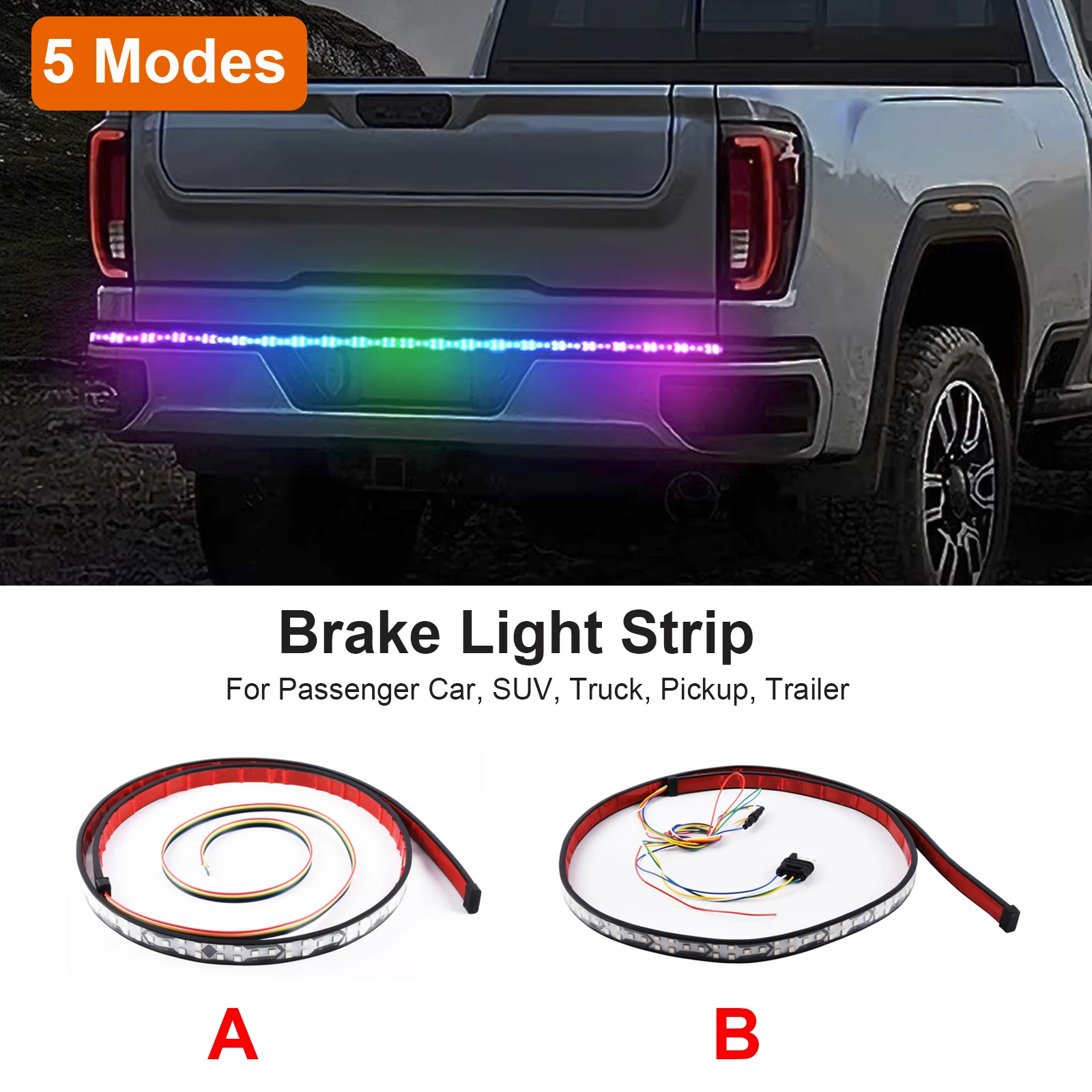 

Bar DC 12 24V Red Amber Pickup Turn Signal Truck Utes Bakkie Container Cargo Jeep RV SUV Brake Light Strip LED Tail Light